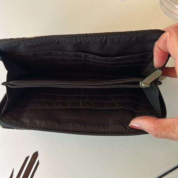 LeSportsac Black and Pink Environmental Zip Around Wallet - Picture 3 of 6